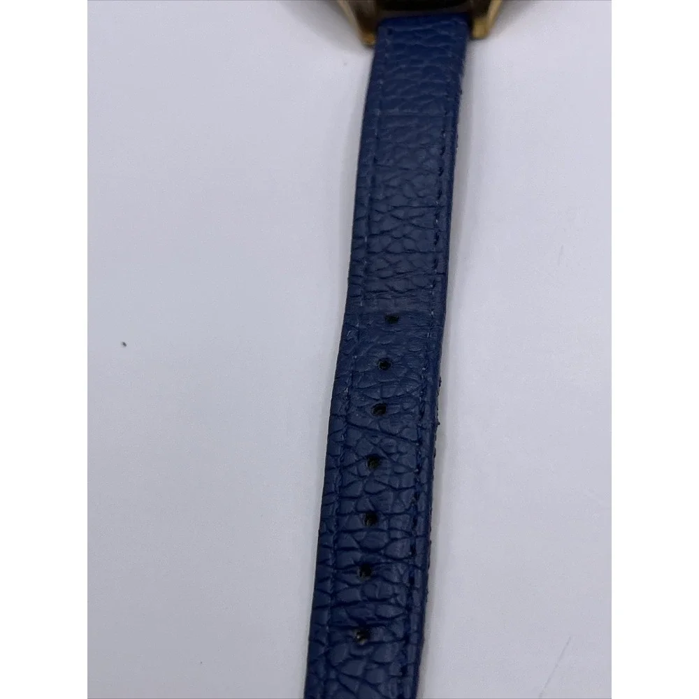 Francesca's Women's Quartz Watch Gold Tone Blue Band 9756- New Battery‎